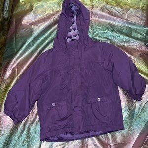 Toddler girls purple coat